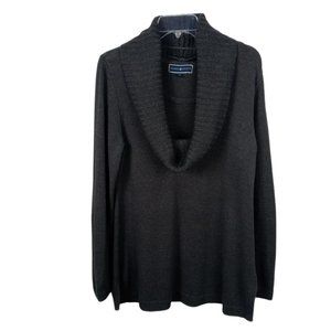 Karen Scott Gray Sweater with Detachable Turtle Neck